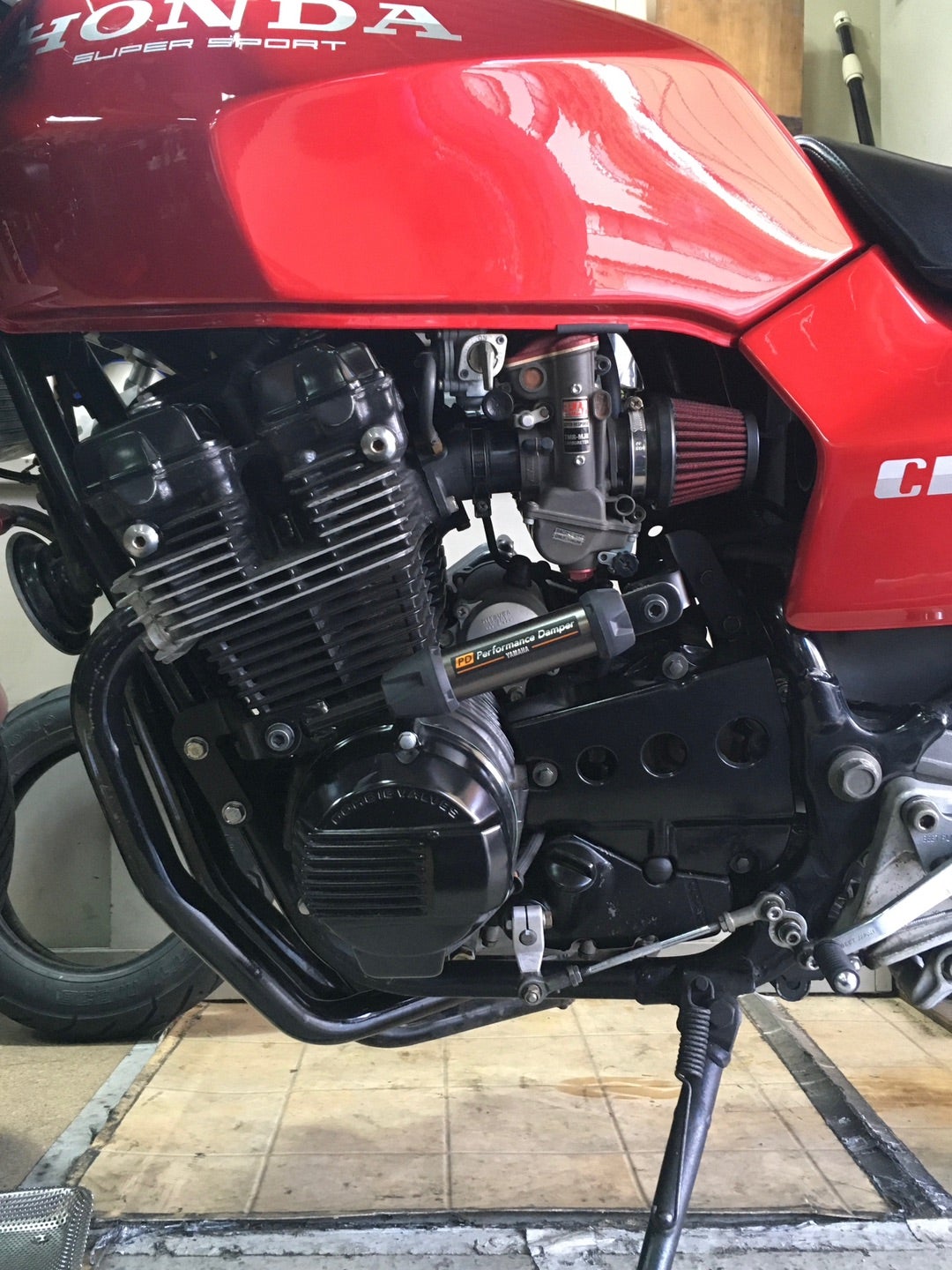 CBX400F・550F用パフォーマンスダンパー 取付けブラケット完成 CBX400F・550F用パフォーマンスダンパー 取付けブラケット完成