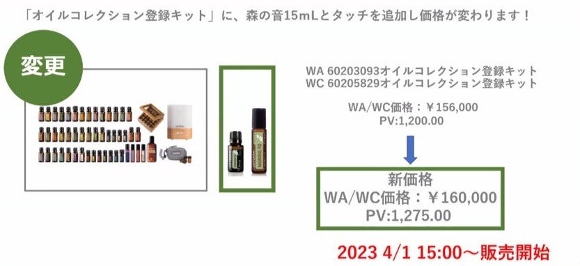 初回だけのお得な登録キット一覧 | doTERRA(ドテラ)のある生活で