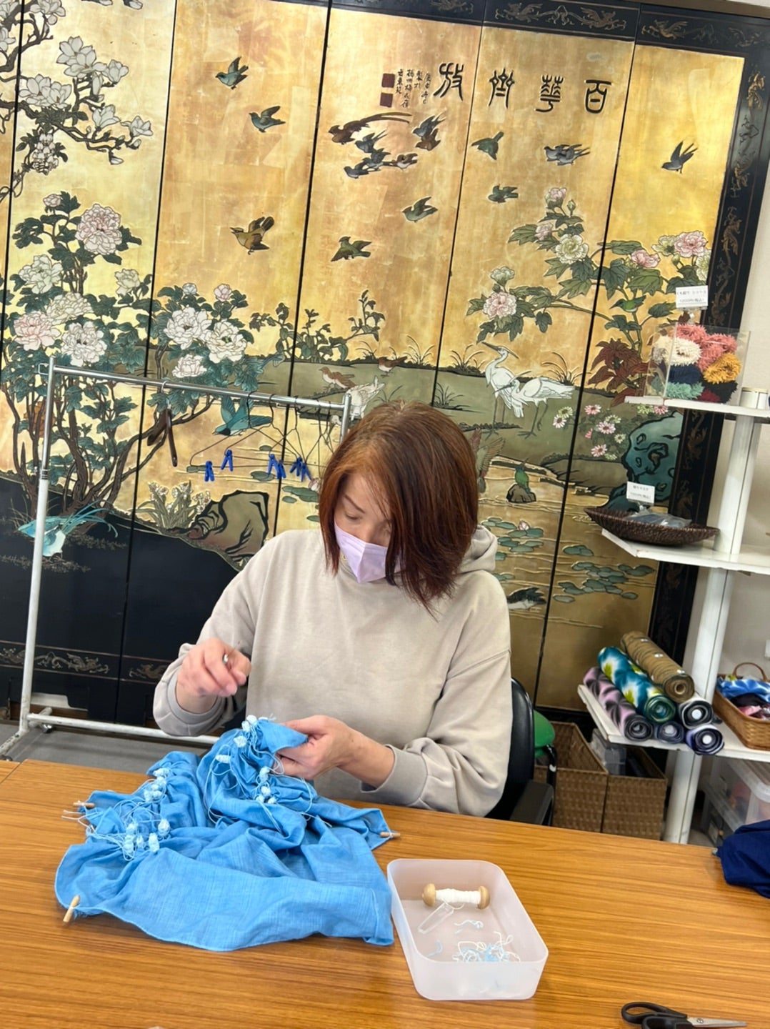 世界で1本だけの日傘ができる❤️伝統色で染める❤️絞りの日傘 世界で1本だけの日傘ができる❤️伝統色で染める❤️絞りの日傘