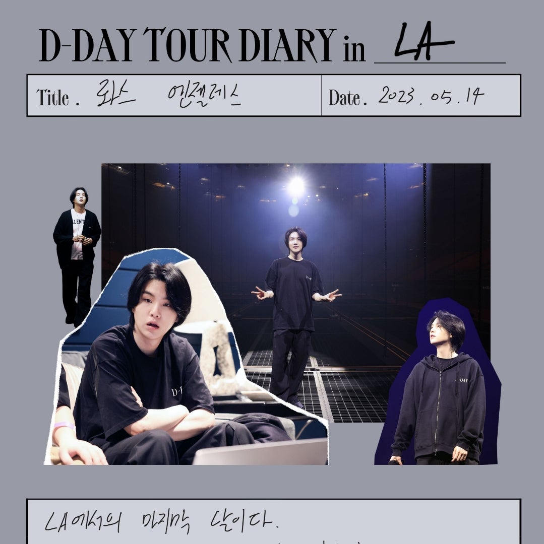 BTS SUGAユンギ Agust D D DAY TOUR DIARY in LA   Bコレ BTSの情報収集