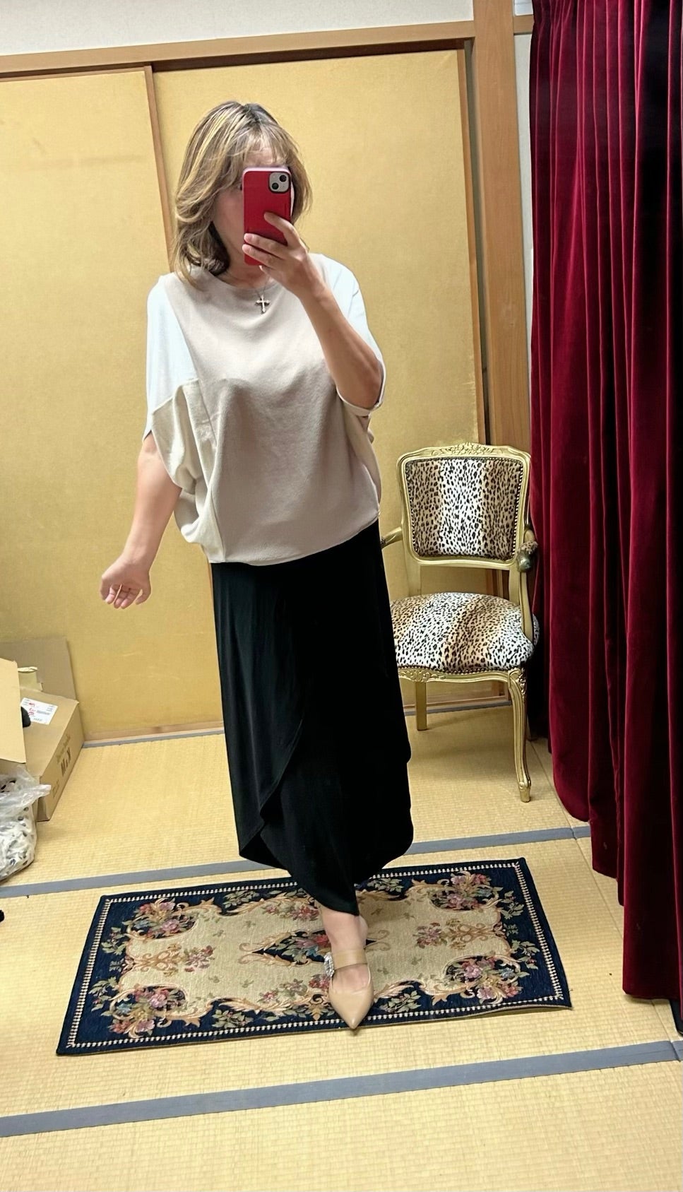 ドルマンカラーコンビトップス入荷 | Green Rose