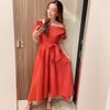 オンラインサロンレンタル服⭐️赤のオフショルワンピース⭐️の画像