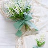 すずらんと白小花のブーケ＆ブートニア~販売中のお花～の画像