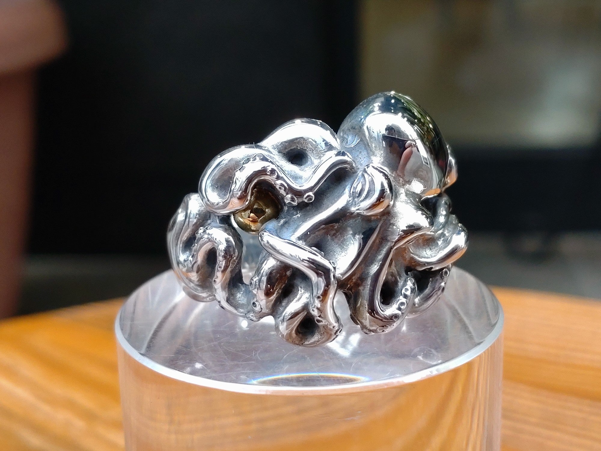 BWL / Octopus w/18K Pearl (yellow / rose) Ring | BILL WALL BWL / Octopus w/18K Pearl (yellow / rose) Ring | BILL WALL