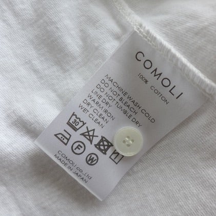 COMOLIコットンジャージコモリシャツ3/White/23SS | ANNE-TRE BLOG