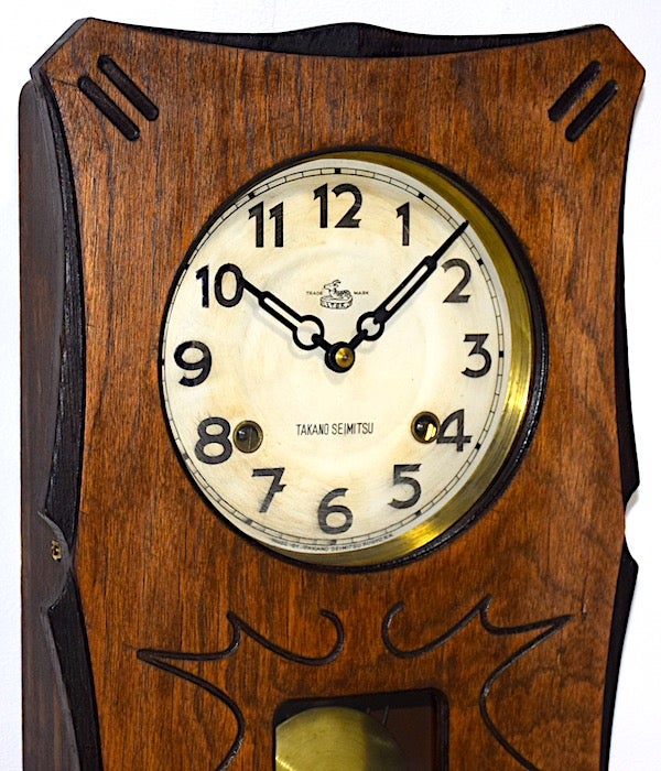 高野時計 変型箱型柱時計 昭和10年代頃【W331】 | れとろくろっく 時々