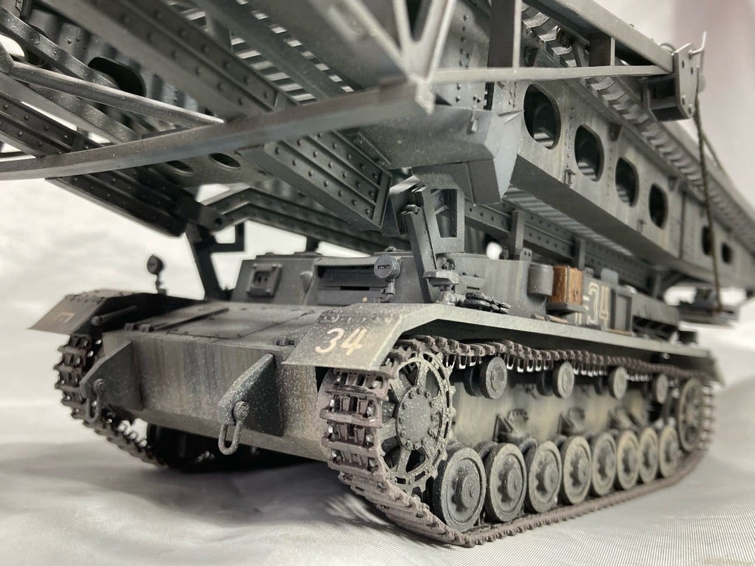 トランペッター 1/35 ブリュッケンレーガー IV b ドイツ 架橋戦車 完成