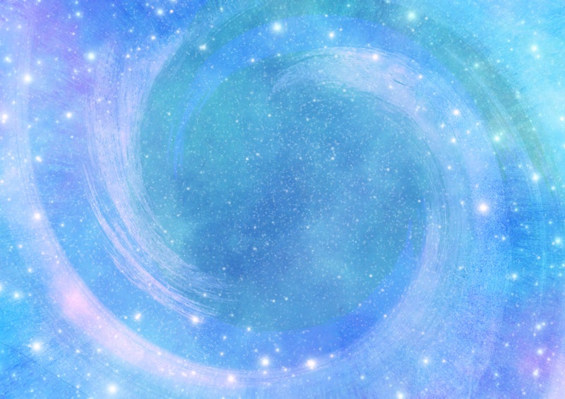 鮮やかな星空のフレーム背景 渦巻き（KAWAKAMI）
