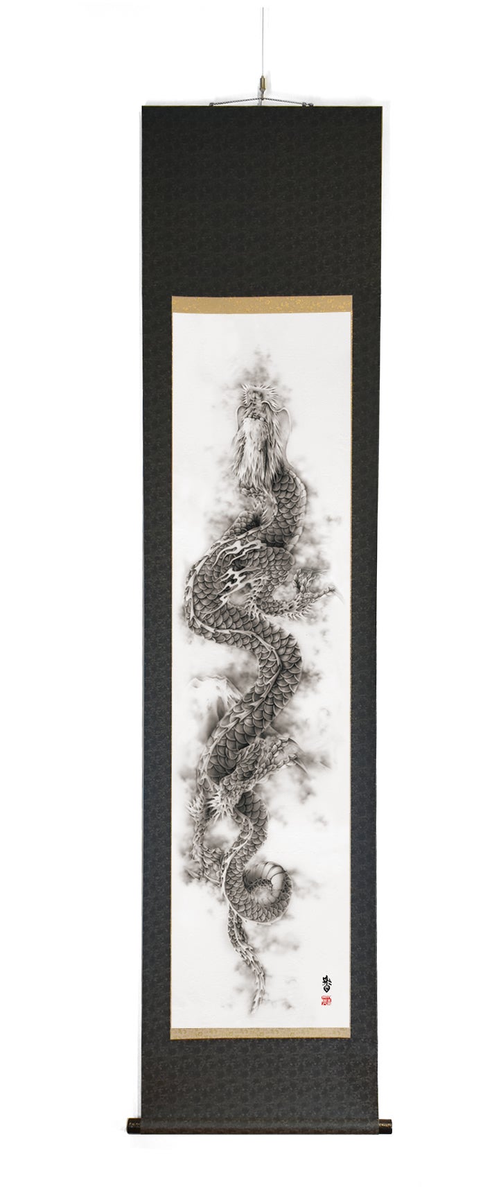 掛け軸 昇龍図 (来年は辰年です。) | 千葉 エアーブラシ 掛け軸 昇龍図 (来年は辰年です。) | 千葉 エアーブラシ