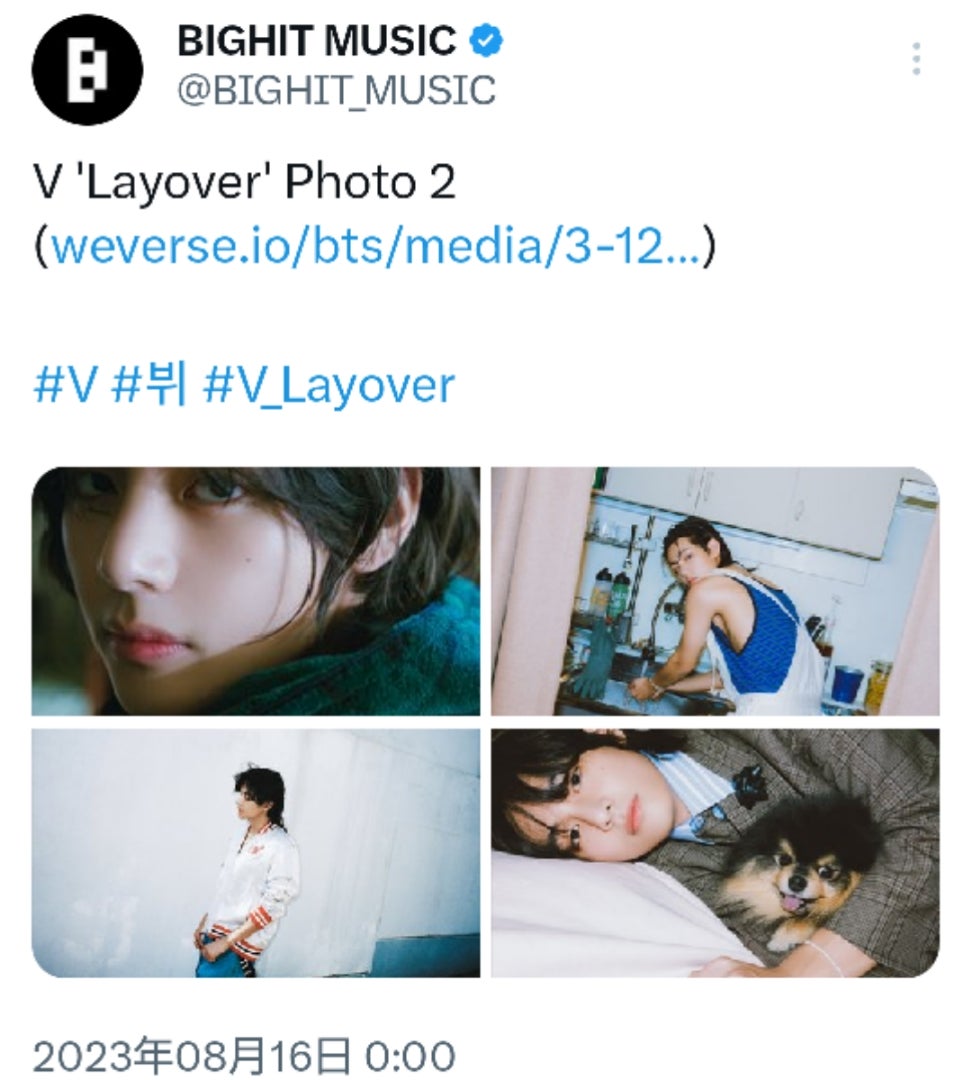 BTS V Layover テテサノク　フォトカード トレカ