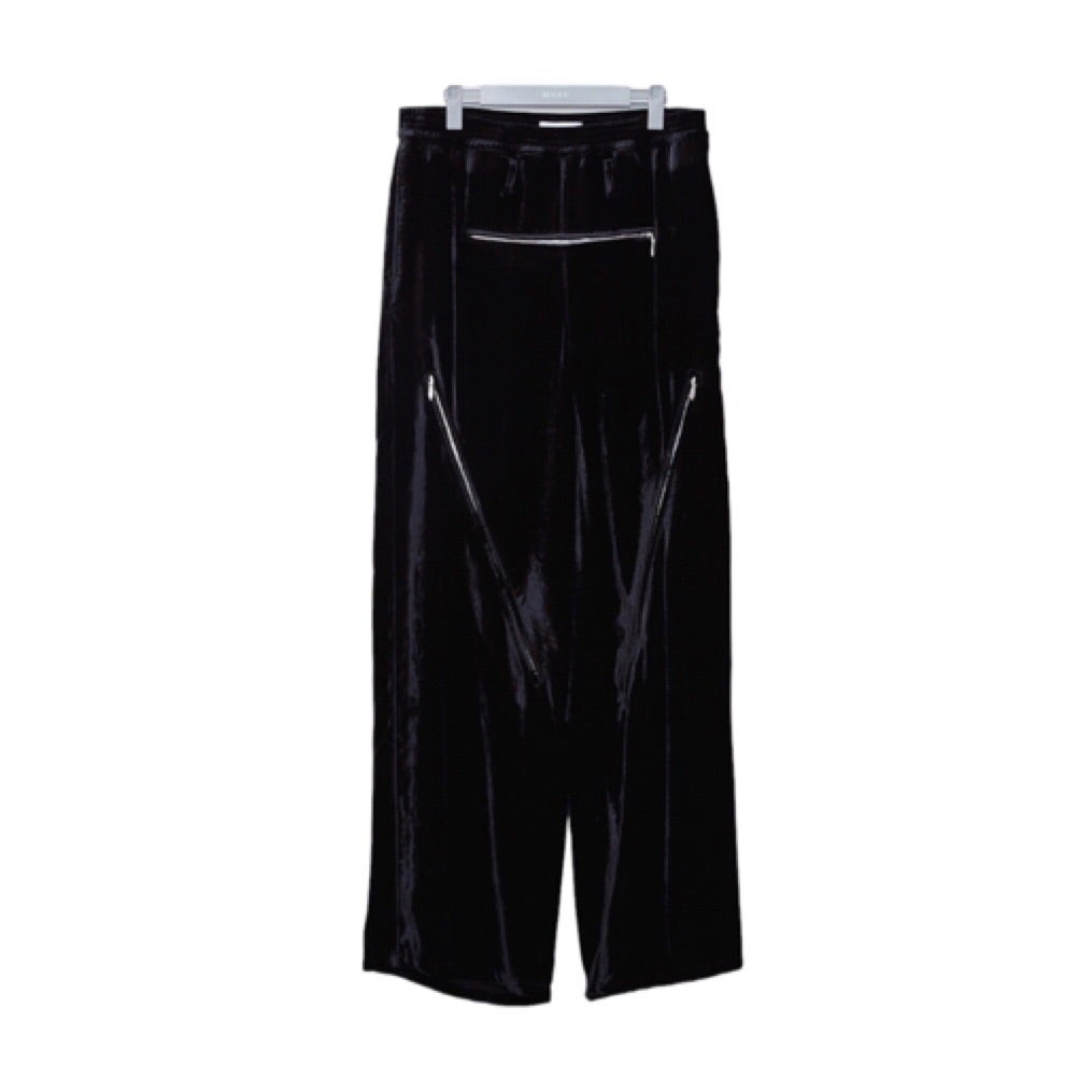 MASU VELVET ZIPPER EASY PANTS BLACK | ragazzo cultura MASU VELVET ZIPPER EASY PANTS BLACK | ragazzo cultura