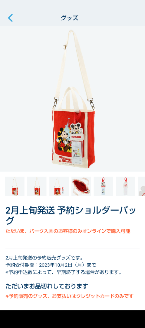 メモリーゴーラウンド ショルダーバッグ 40周年 東京ディズニー