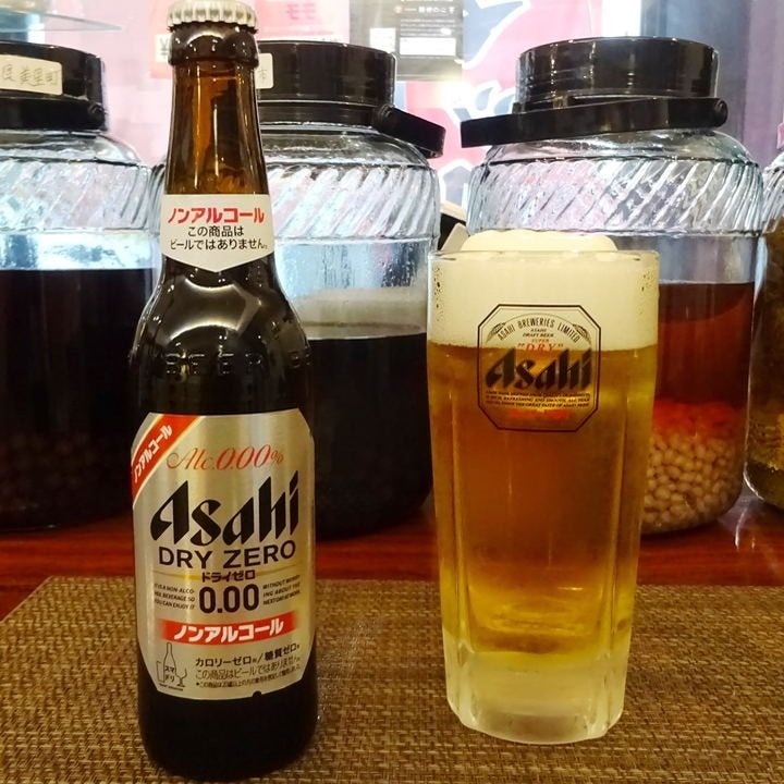 福富町飲み屋さん 韓国料理屋IRIWA ノンアルコールビールアサヒドライゼロ