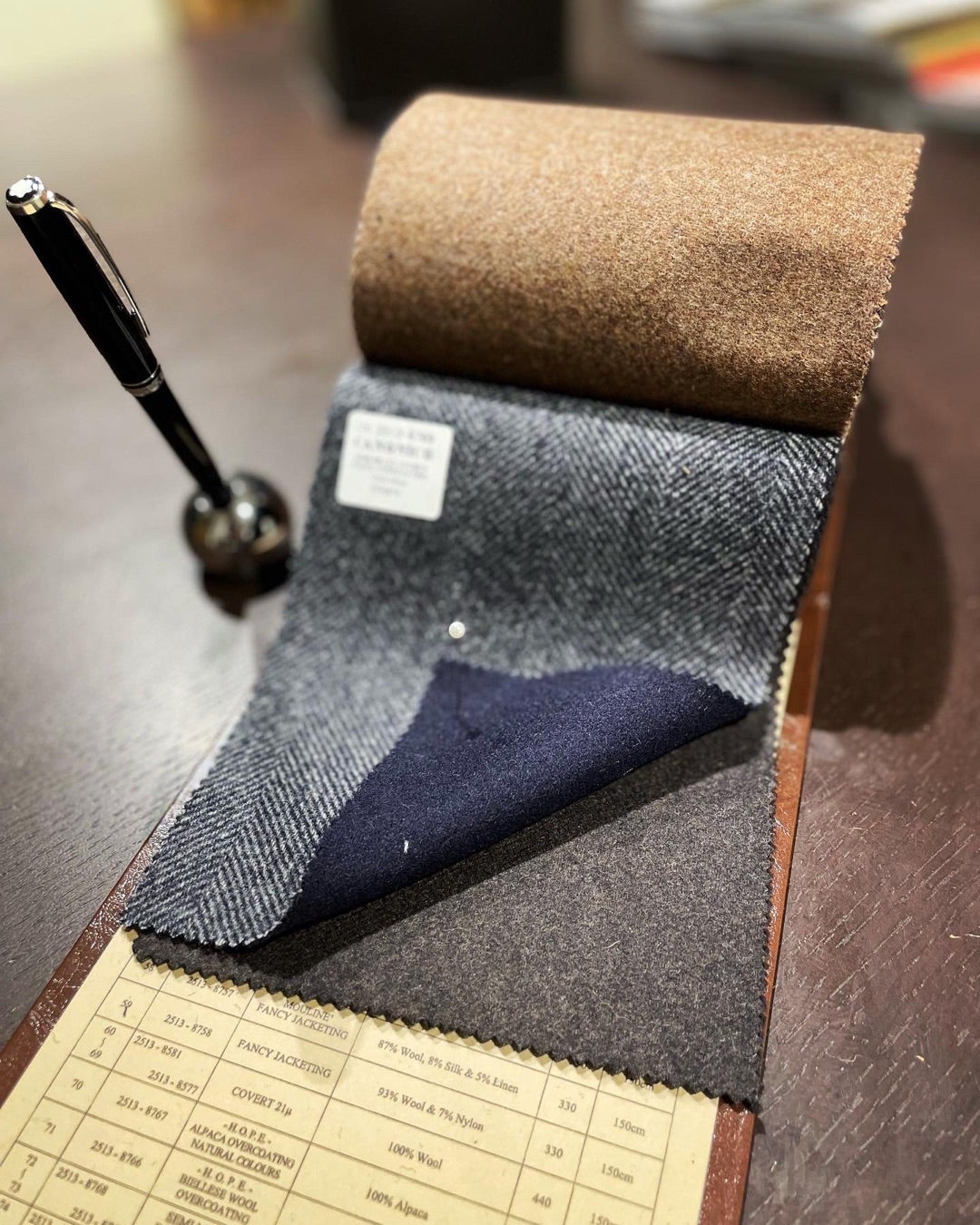 CANONICO(カノニコ)社製ダブルフェイス生地(ヘリンボーン CANONICO(カノニコ)社製ダブルフェイス生地(ヘリンボーン