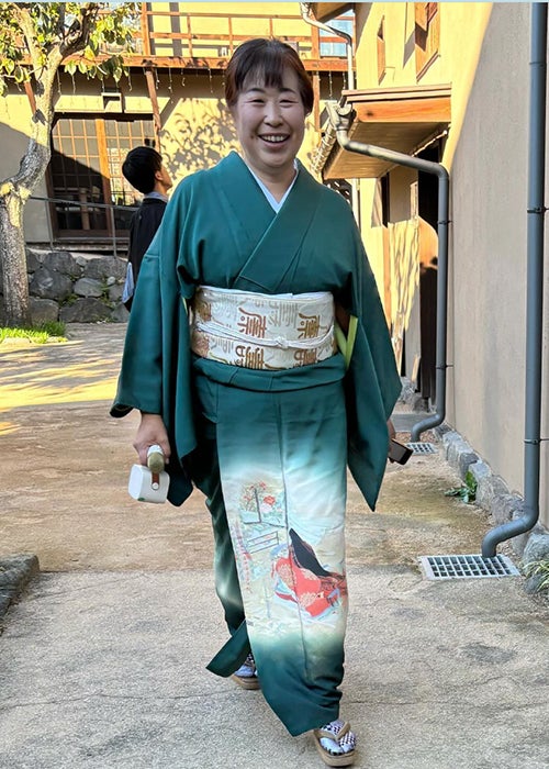 ys7145772; 面白く 寿光織 孔雀に梅模様織り出し一つ紋色留袖【着】 ys7145772; 面白く 寿光織 孔雀に梅模様織り出し一つ紋色留袖【着】