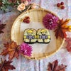 秋の絵柄　かかしの飾り巻き寿司の画像