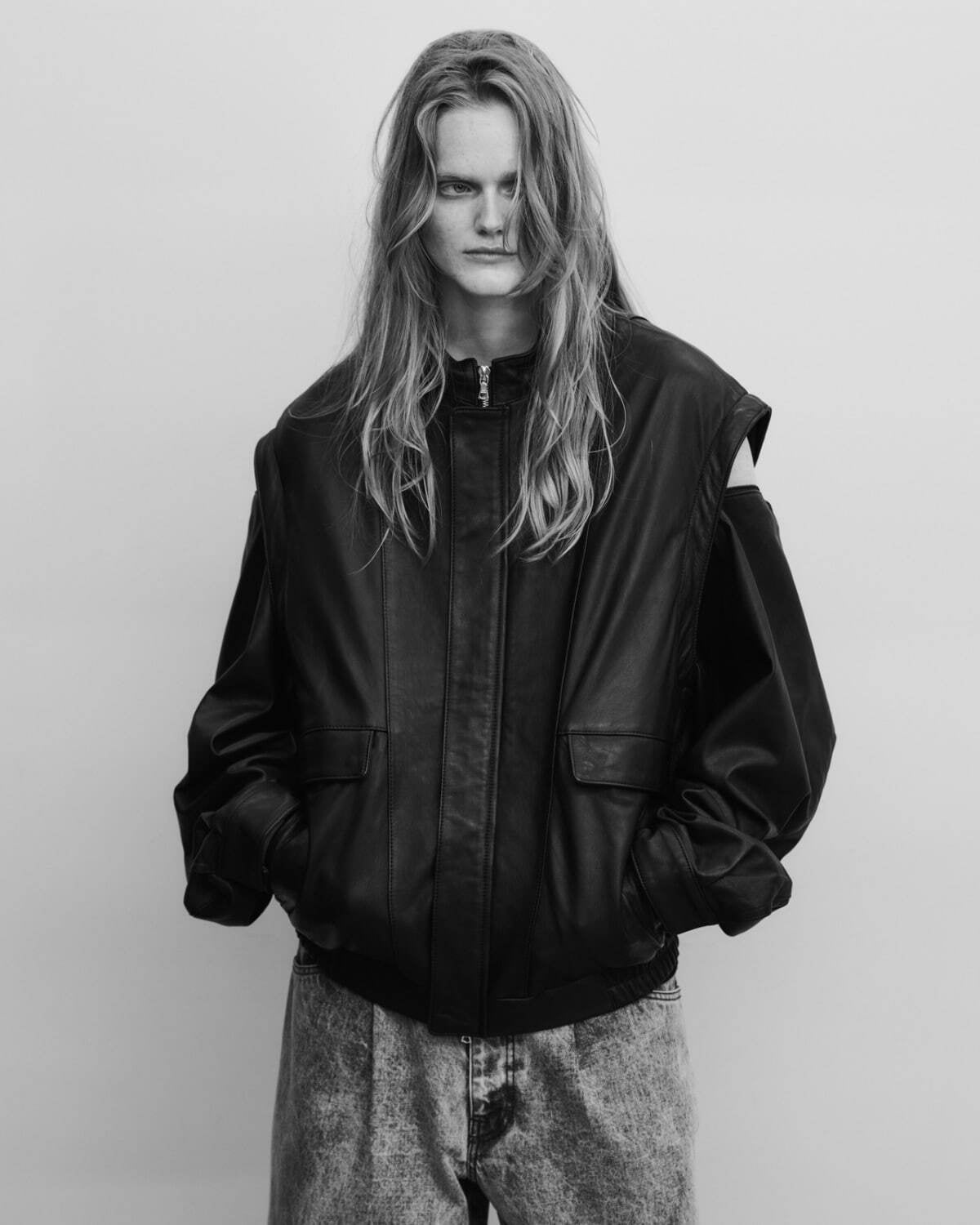 stein(シュタイン)/DETACHABLE SLEEVES LEATHER BLOUSON/BLACK stein(シュタイン)/DETACHABLE SLEEVES LEATHER BLOUSON/BLACK