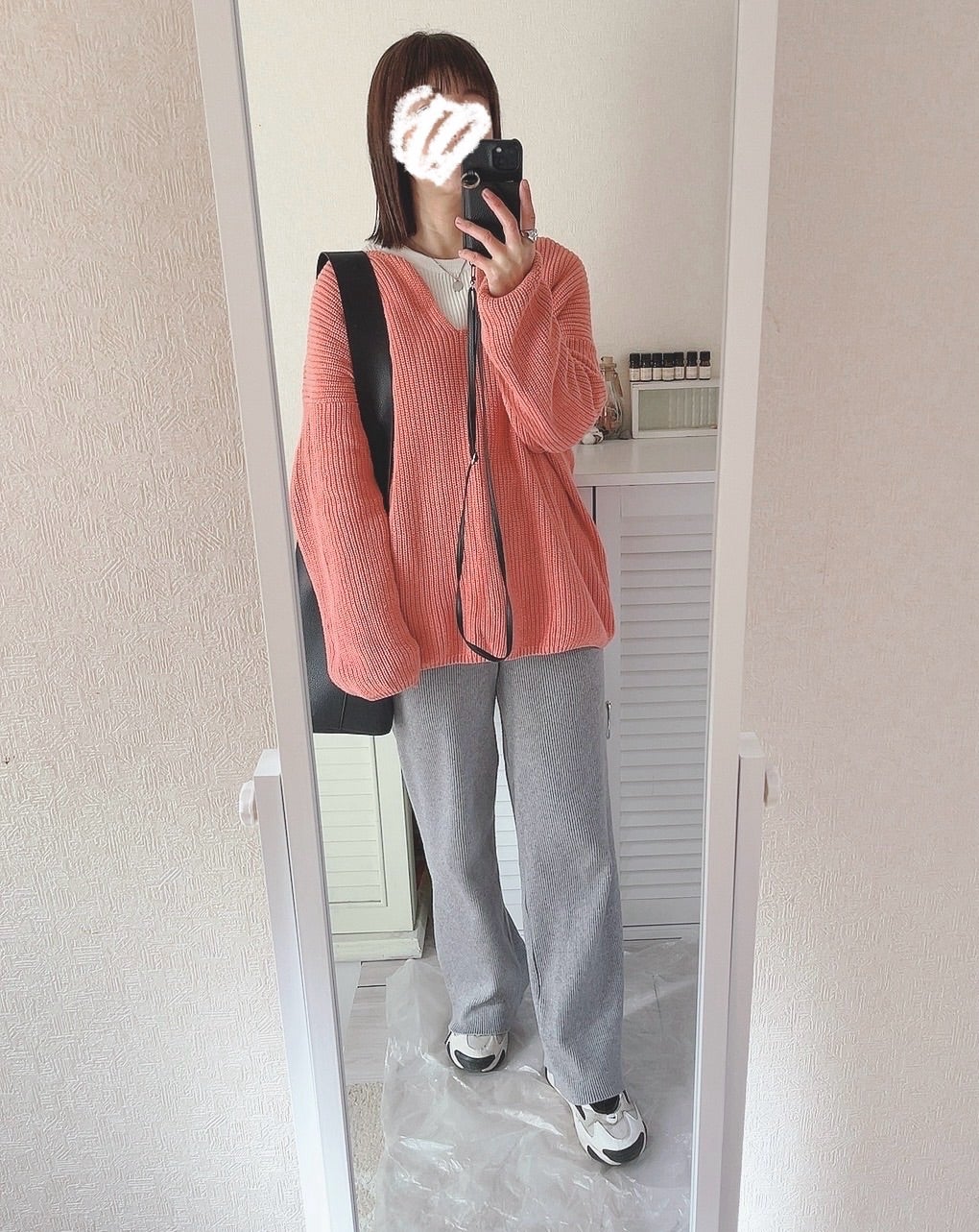 楽ちんニットパンツとサーモンピンクニットコーデ( ¨̮ ) | 洋服 楽ちんニットパンツとサーモンピンクニットコーデ( ¨̮ ) | 洋服