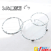 SIMPLIE クリアガラス サイドテーブル フラット 360°回転型 キャスター付きの画像