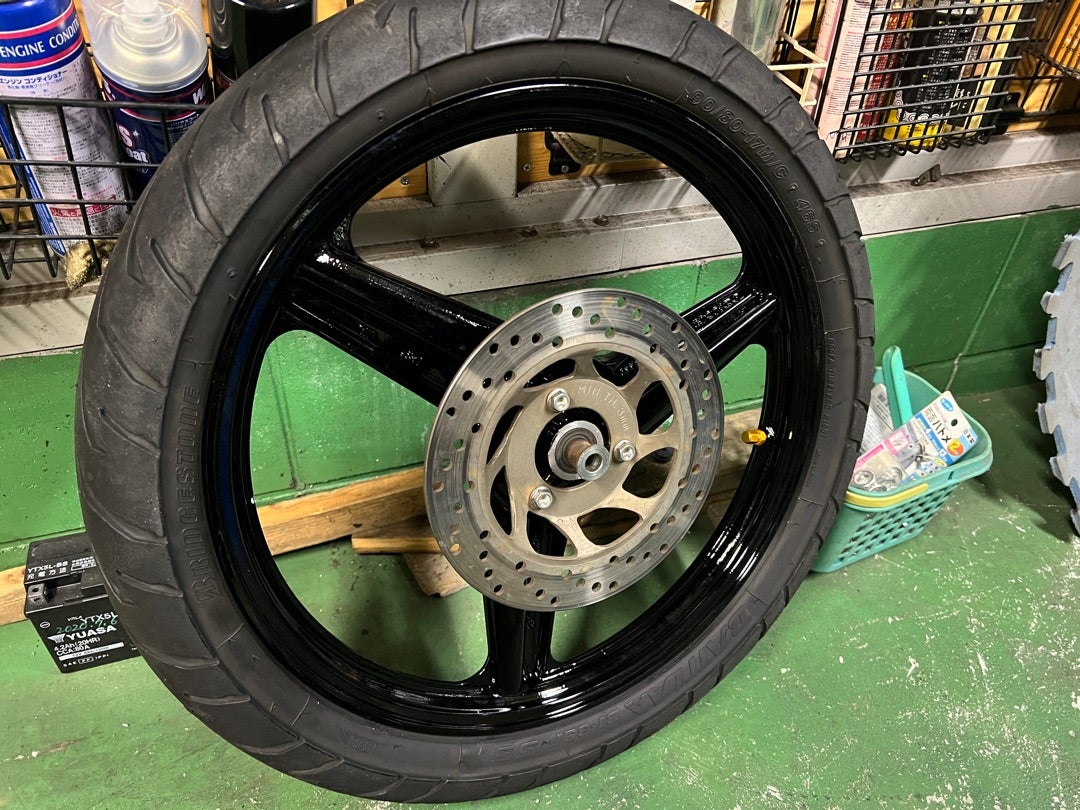 NS50Fフロントホイール塗装完了 | SS garage2 NS50Fフロントホイール塗装完了 | SS garage2