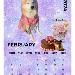 2月のカレンダー(^^)あったかマフラーありがとう(^^)〜吉祥寺に行ったよ！の画像