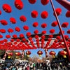 春節の伝統行事、北京の庙会（縁日）への画像