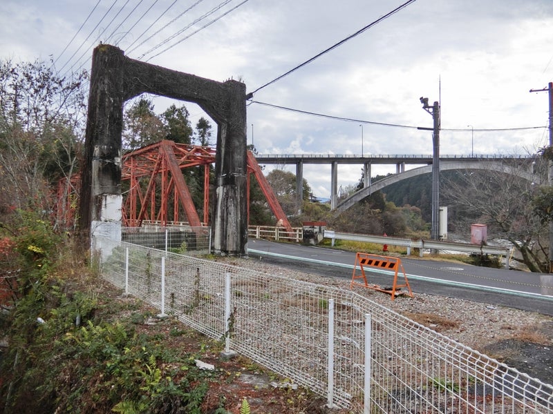 付知川にかかる三代の橋