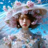 AIアートで桜のドレスの画像
