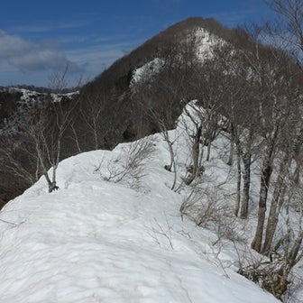 二口磐司岩を眺めながら展望の糸岳を周回