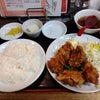 〘大阪市〙大洋軒「長崎皿うどん＋鶏からあげ定食・ご飯大」の画像