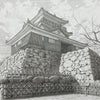北垣一郎のペン画　城の画像