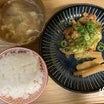 4/30の晩ご飯　豚キムチ定食