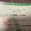 All Time Lowの日本公演が待ちきれないぞ～発券完了で準備万端！