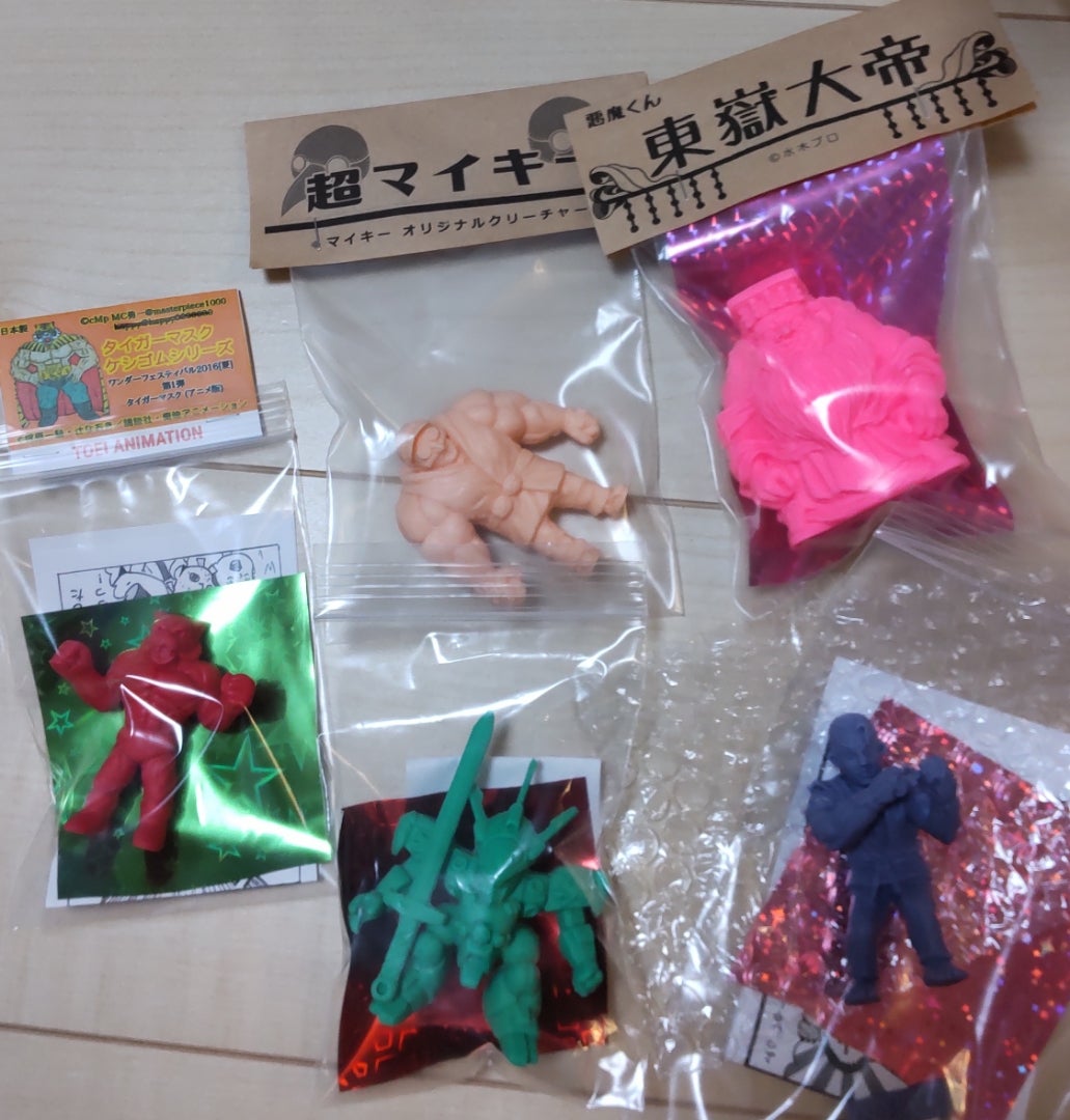 明日のワンフェスで五種類の消しゴム人形を販売します。 | MC勇一
