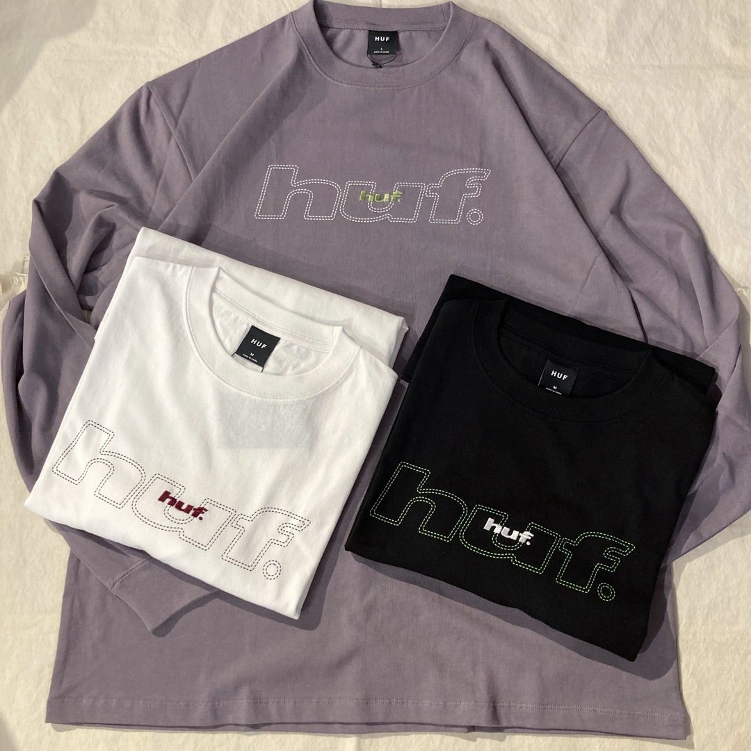 HUF DISTRESSED LOGO LS TEE | KENES BLOG