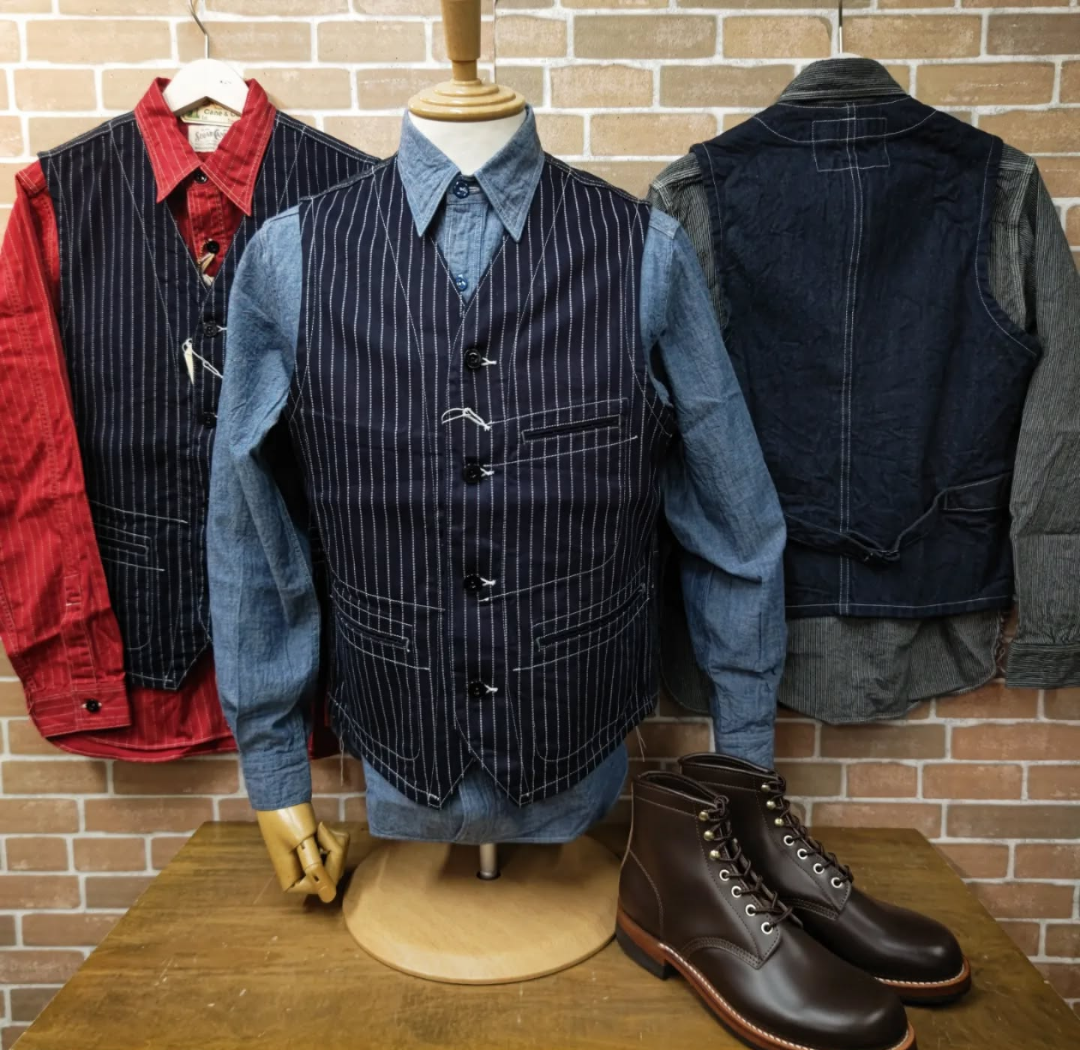SUGAR CANEウォバッシュ ストライプ エンジニアベスト 入荷しました