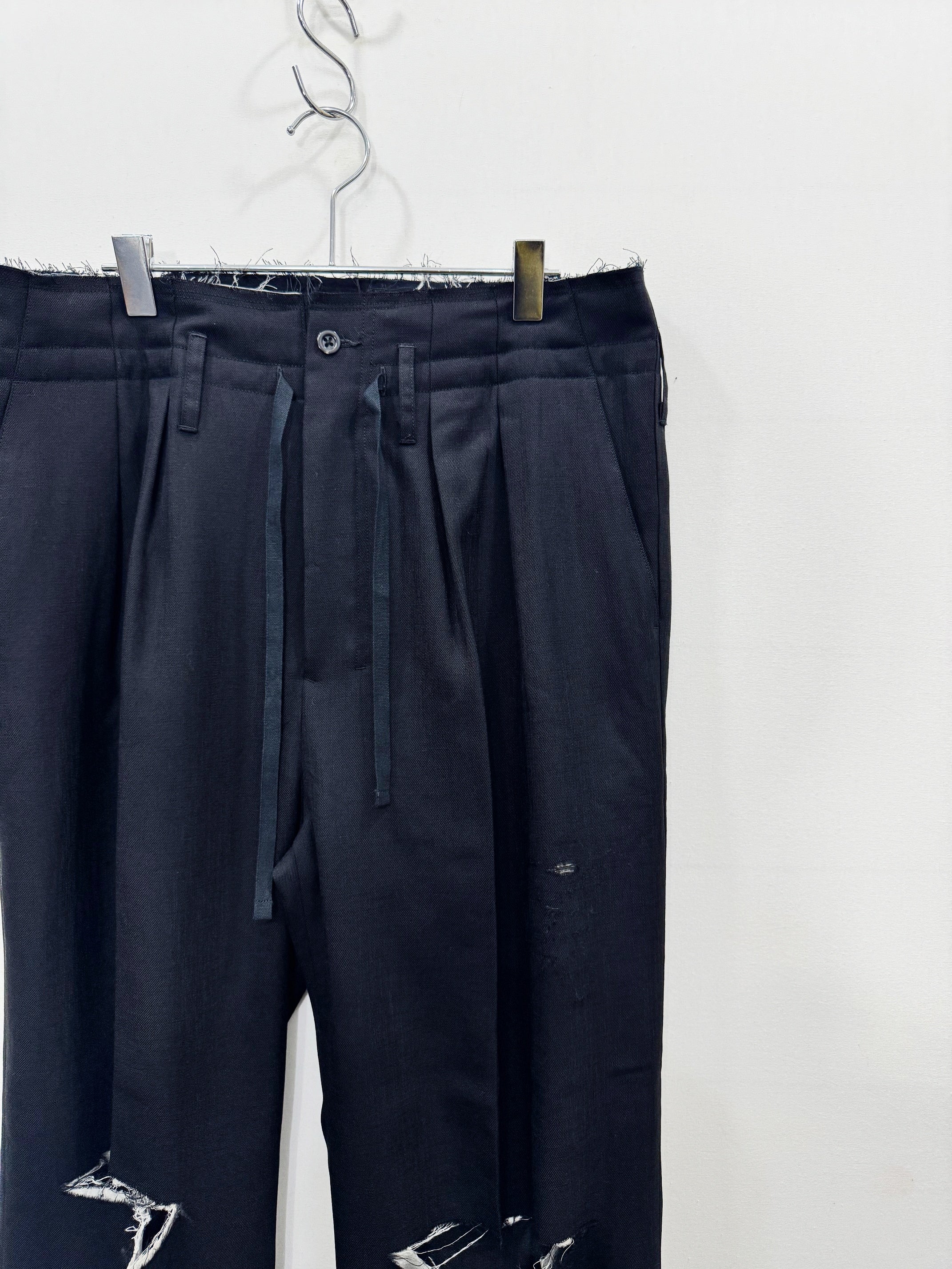 ANCELLM -DAMAGE WOOL 2TUCK SLACKS- | 妄想 Laid back ANCELLM -DAMAGE WOOL 2TUCK SLACKS- | 妄想 Laid back