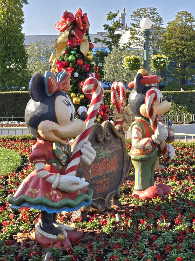 木彫りディズニークリスマスのミッキーとミニー | ミキ衛門☆Disney 