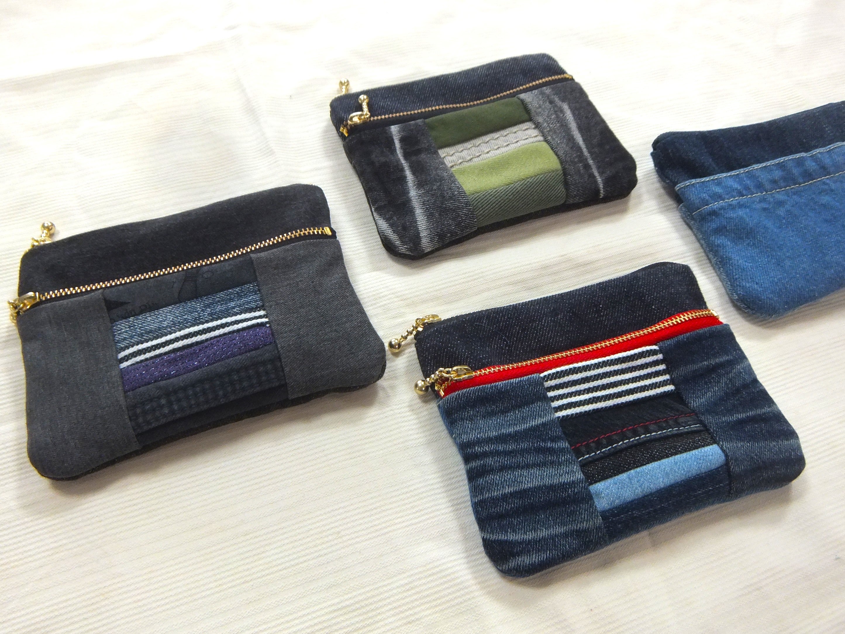 デニムリメイクの小物たち | hand made MANO DONNA