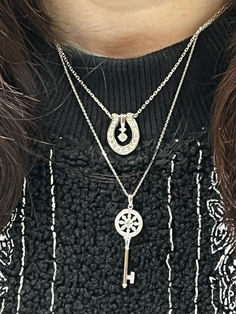ダイヤモンドネックレス ホースシューネックレス 馬蹄ネックレス 安い 