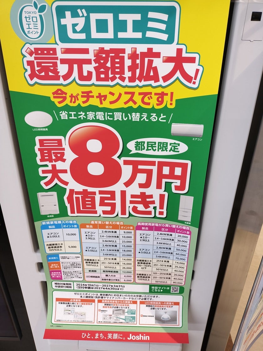 東京ゼロエミポイント」でお得に冷蔵庫買い換え | 東京・全国出張時の 