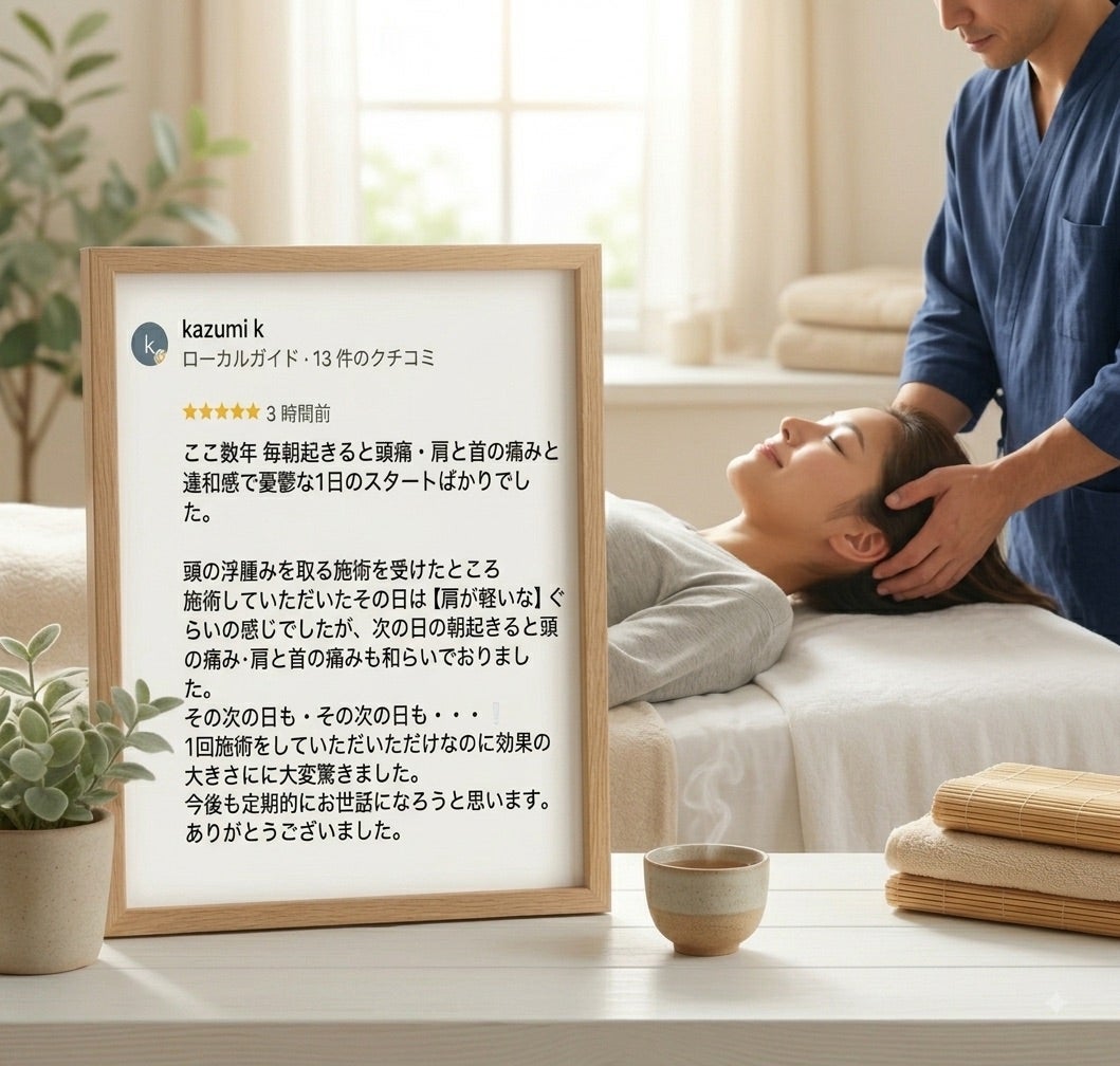 ”【お客様の声】毎朝の頭痛と首肩の痛み…「頭の浮腫み」をケアしたら翌朝の目覚めが変わった！”の記事画像