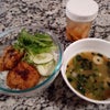 野菜不足なのでサラダ。超手抜き晩ごはんの画像