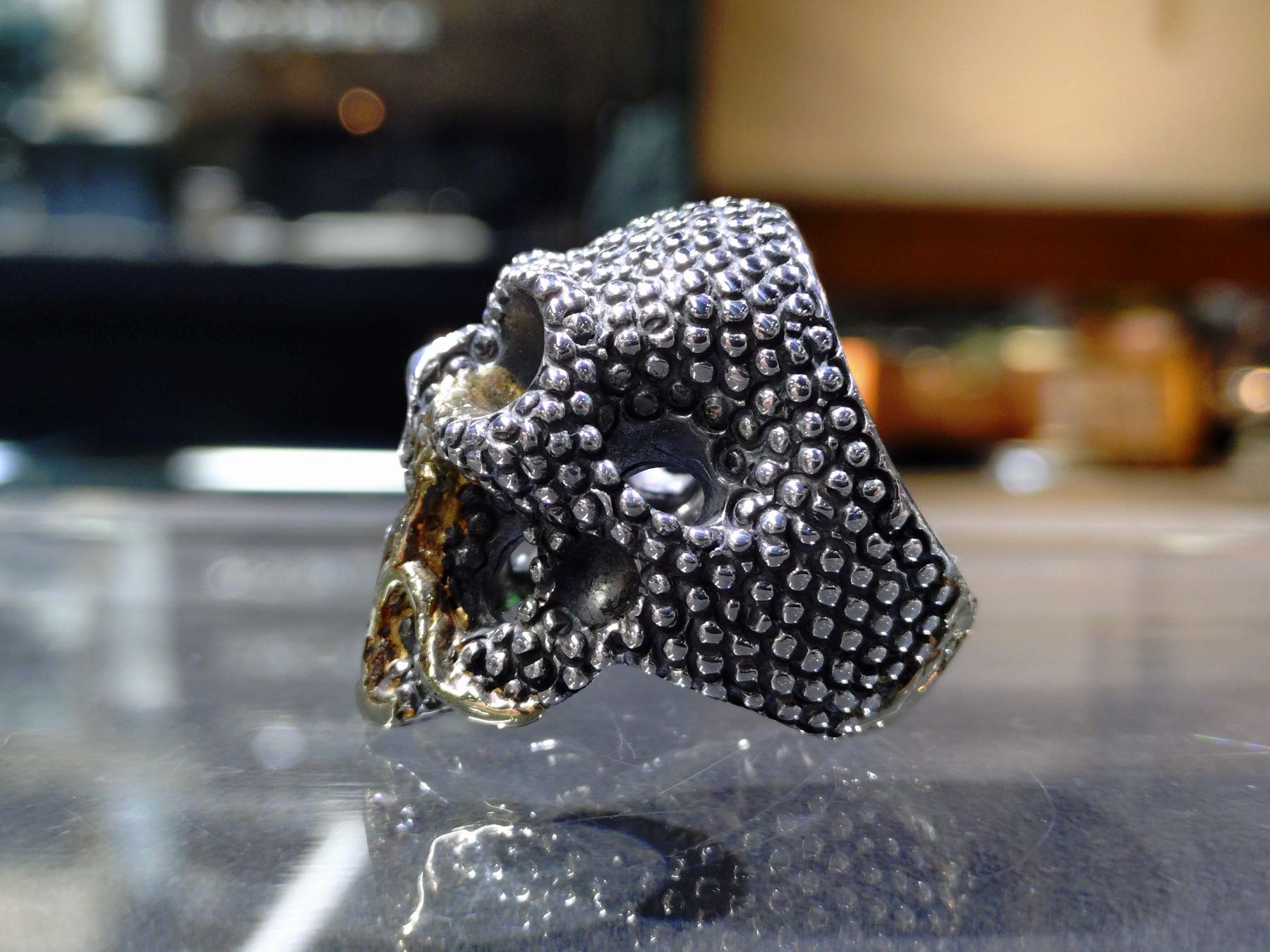 BWL / R473C / BB Master Skull w/18K Tears Ring | BILL WALL LEATHER