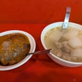 2026年9月台北一人旅　『東区小頼甜不辣』この旅初めての台湾グルメは肉圓と蘿蔔＋肉羹スープ♡