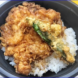 からあげサイダーフタバ 海老と小柱のかき揚げ丼