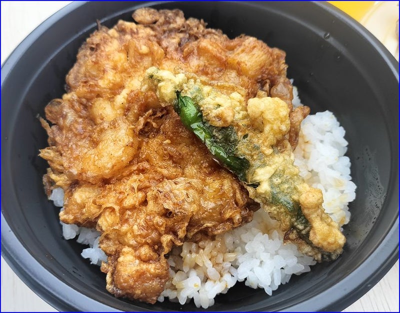 からあげサイダーフタバ 海老と小柱のかき揚げ丼