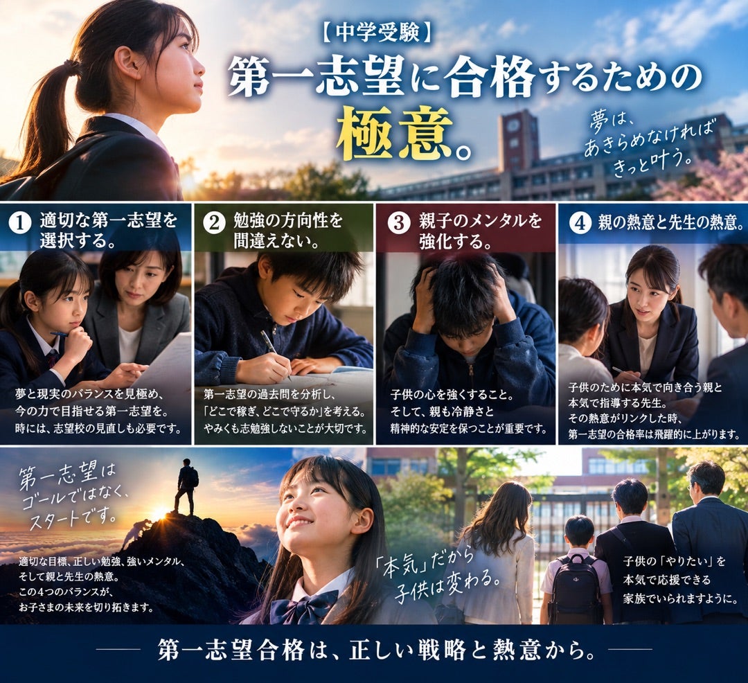 中学受験】第一志望に合格するための極意。 SAPIX、グノーブル、早稲