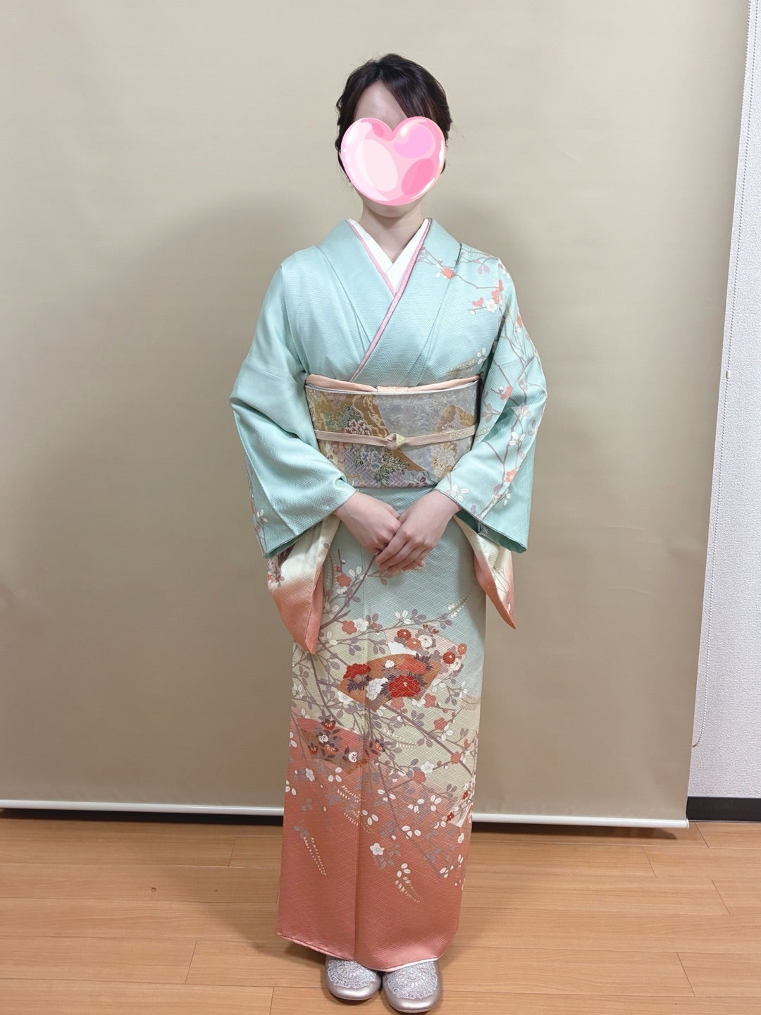 レンタル訪問着とヘアセット