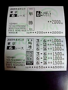 外れ馬券